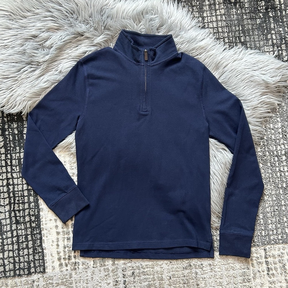 Crewcuts Boys' Sueded Half-Zip Popover Navy Blue Sweatshirt Youth Size XL $69.50